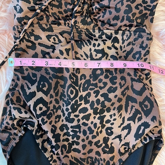 Embrace your Curves by Miracle Brands Cheetah Leopard One Piece Swimsuit - Picture 9 of 12